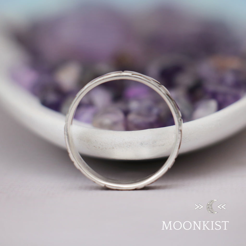 Sterling Silver XOXO narrow Wedding Band | Moonkist Designs | Moonkist Designs
