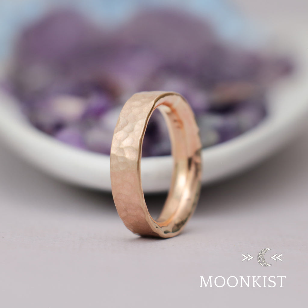5mm Hammered Gold Wedding Band | Moonkist Designs | Moonkist Designs