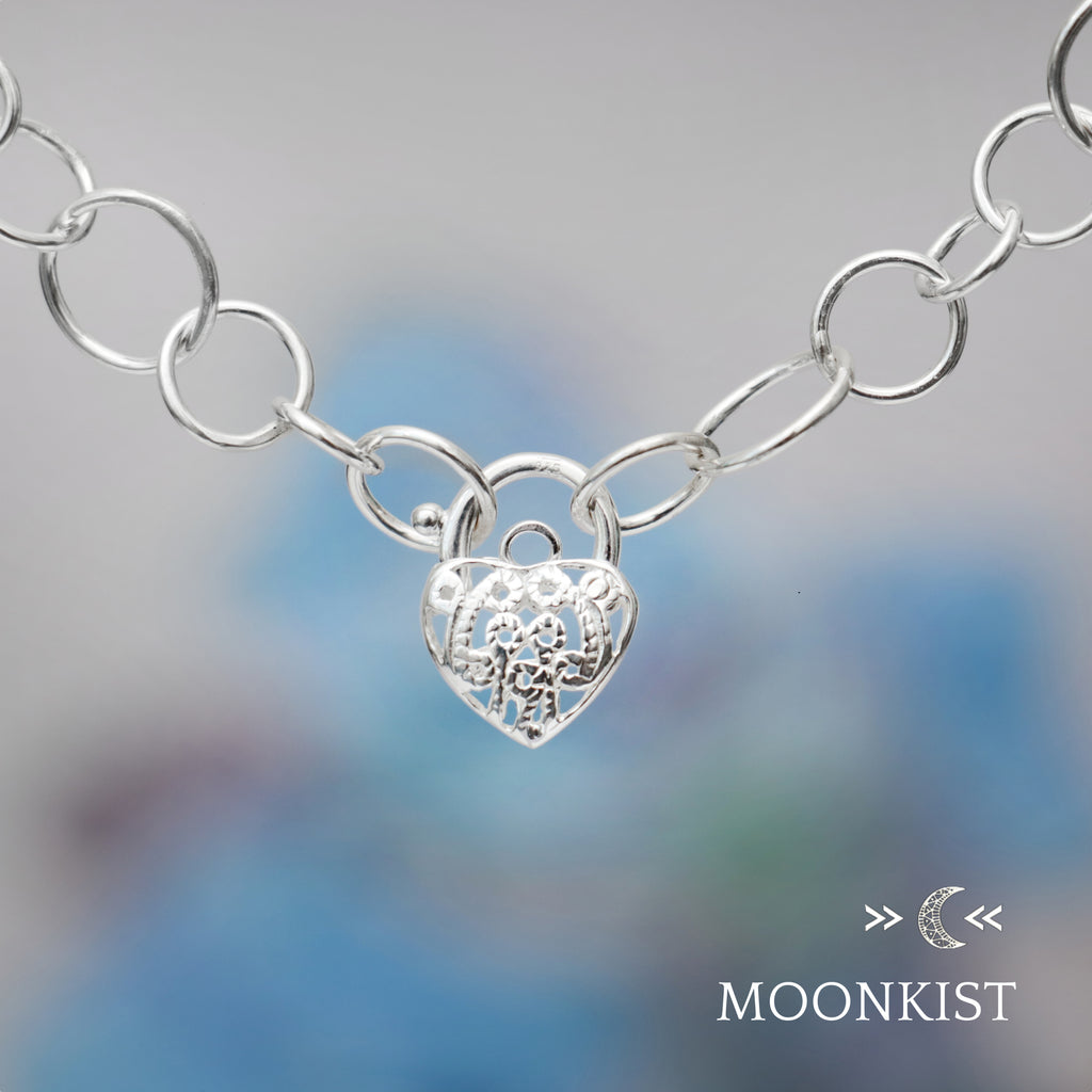 Handmade Heart Locket Charm Necklace  | Moonkist Designs | Moonkist Designs