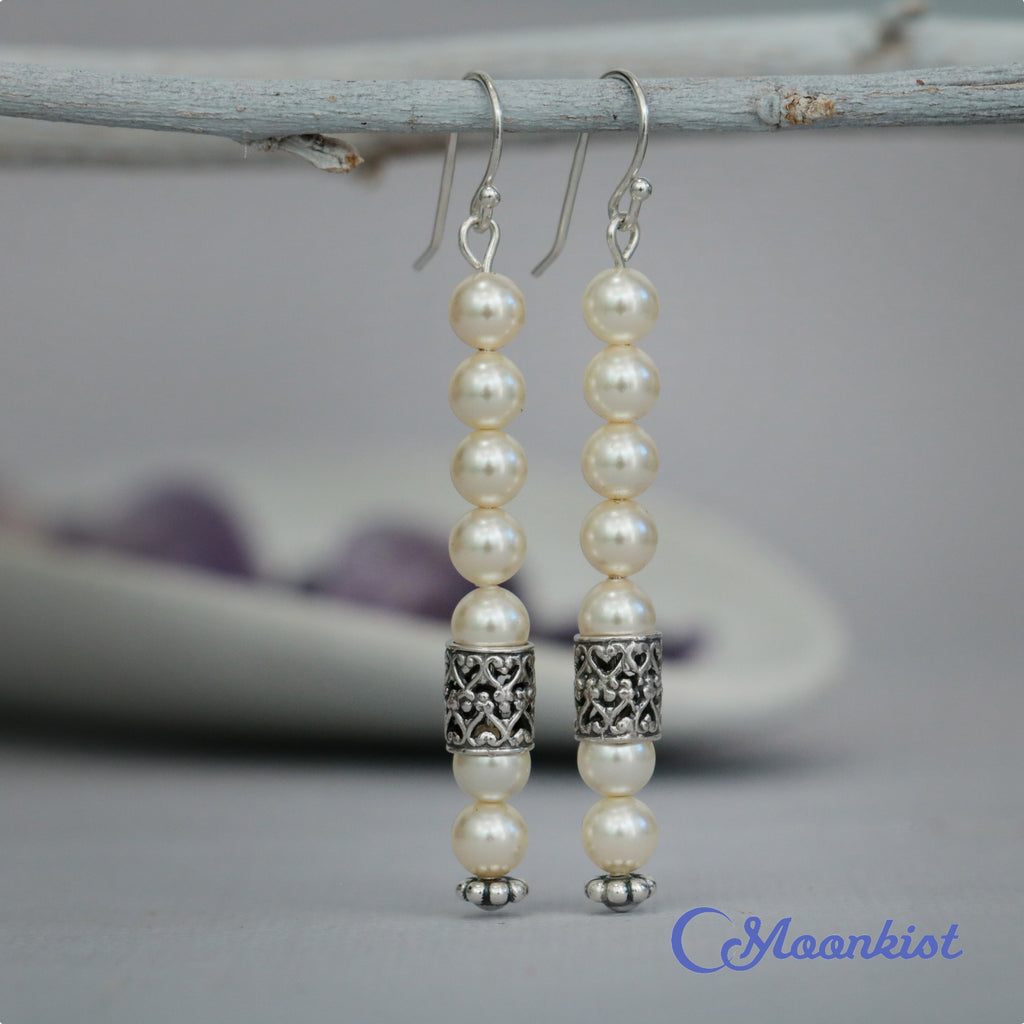 Romantic Pearl Dangle Earrings| Moonkist Designs | Moonkist Designs