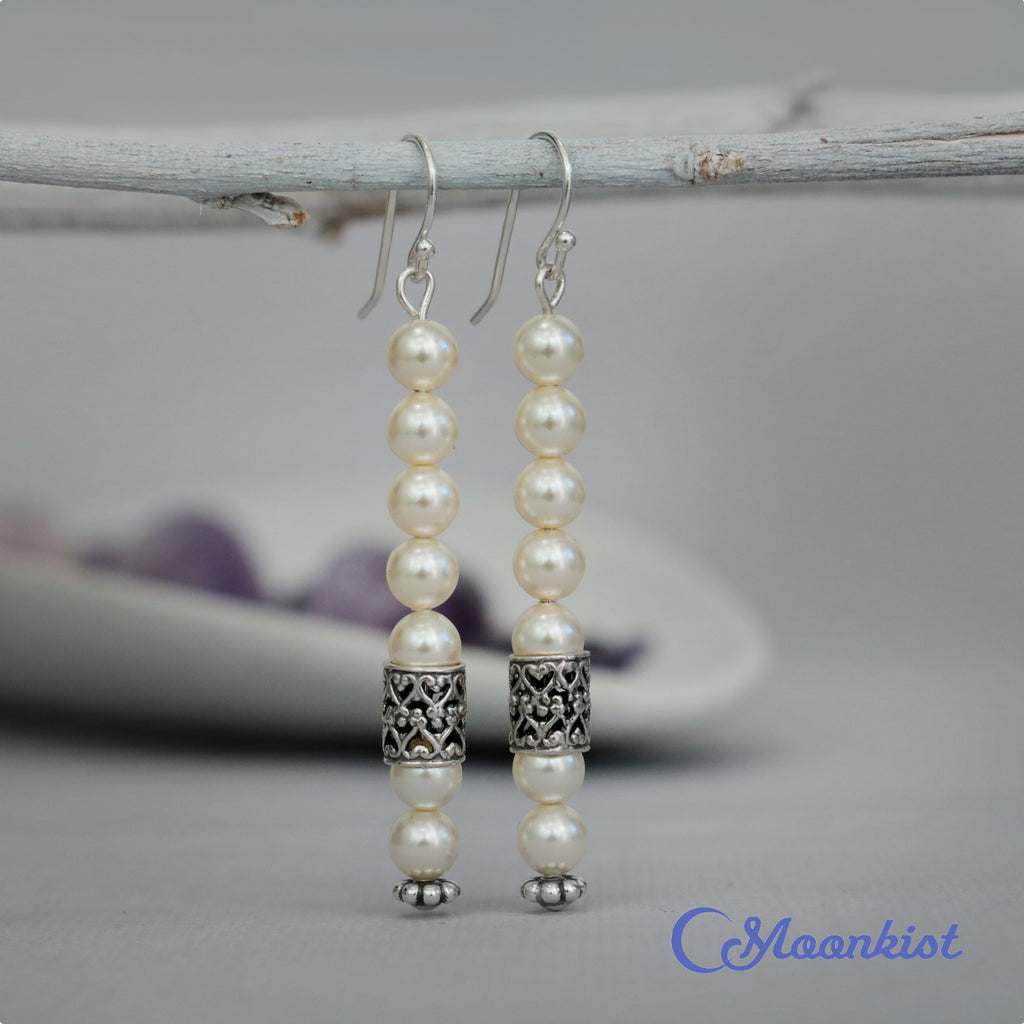 Romantic Pearl Dangle Earrings| Moonkist Designs | Moonkist Designs