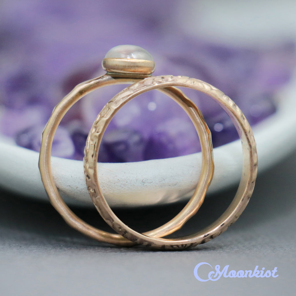14K Gold Filled Flower and Vine Ring Set  Moonkist Designs | Moonkist Designs