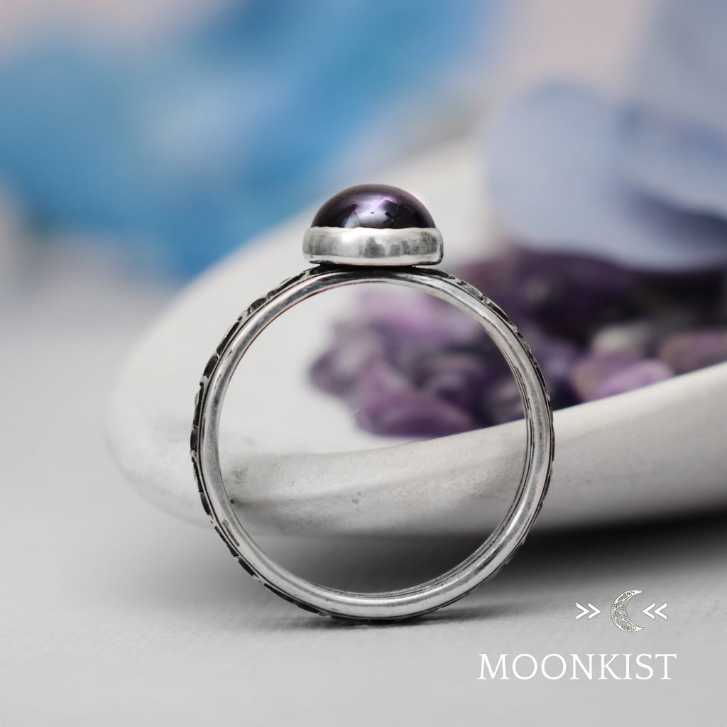 Sterling Silver Unique Periwinkle Flower Ring  | Moonkist Designs | Moonkist Designs