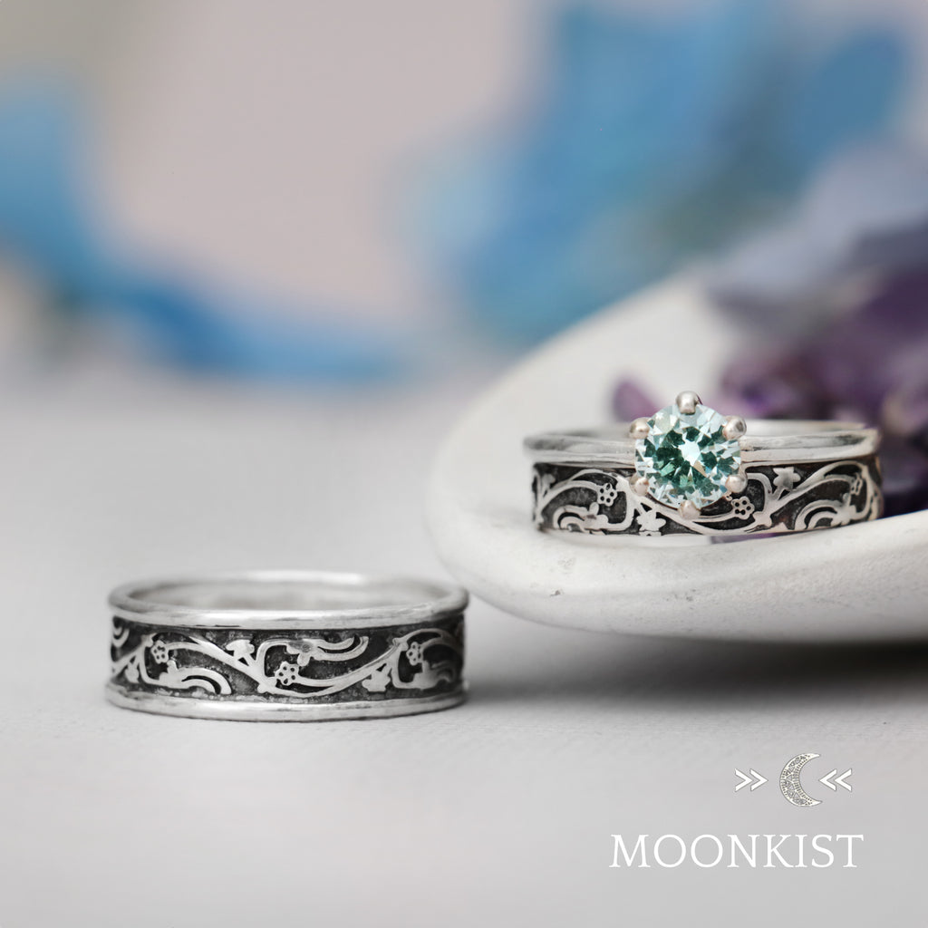 Nature Vine Couples Wedding Ring Set   | Moonkist Designs | Moonkist Designs