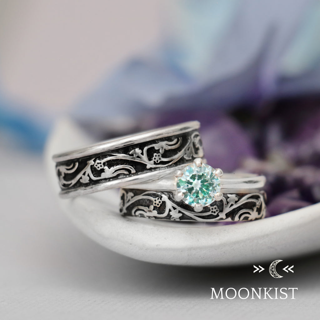 Nature Vine Couples Wedding Ring Set   | Moonkist Designs | Moonkist Designs