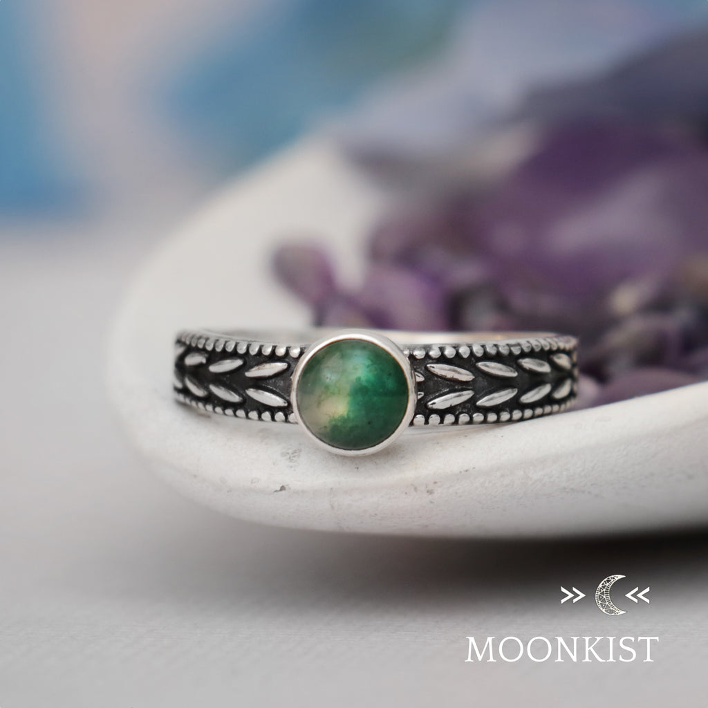 Sterling Silver Laurel Leaf Promise Ring  | Moonkist Designs | Moonkist Designs