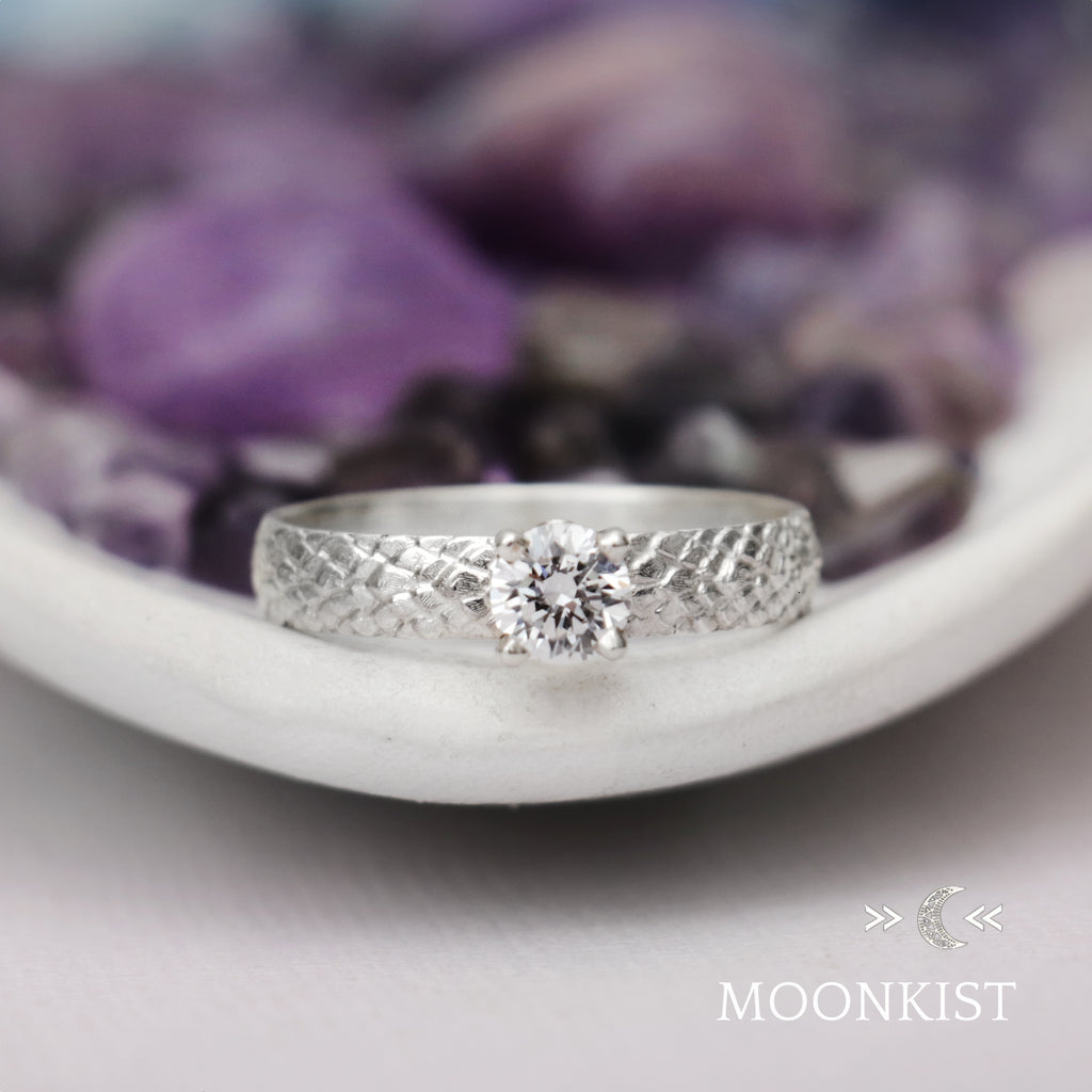 Womens Dragon Engagement Ring in Sterling Silver | Moonkist Designs