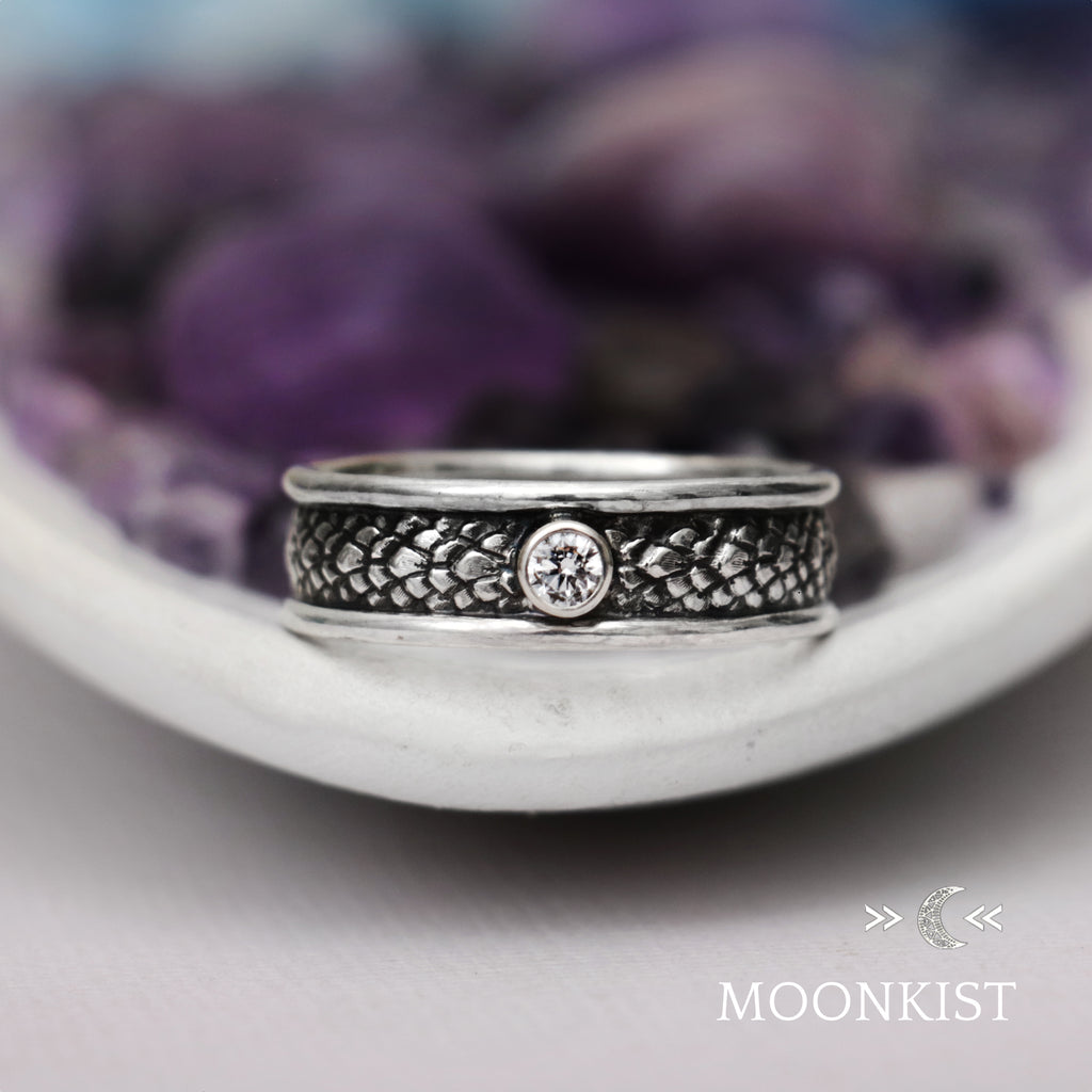 Sterling Silver Mens Dragon Promise Ring | Moonkist Designs