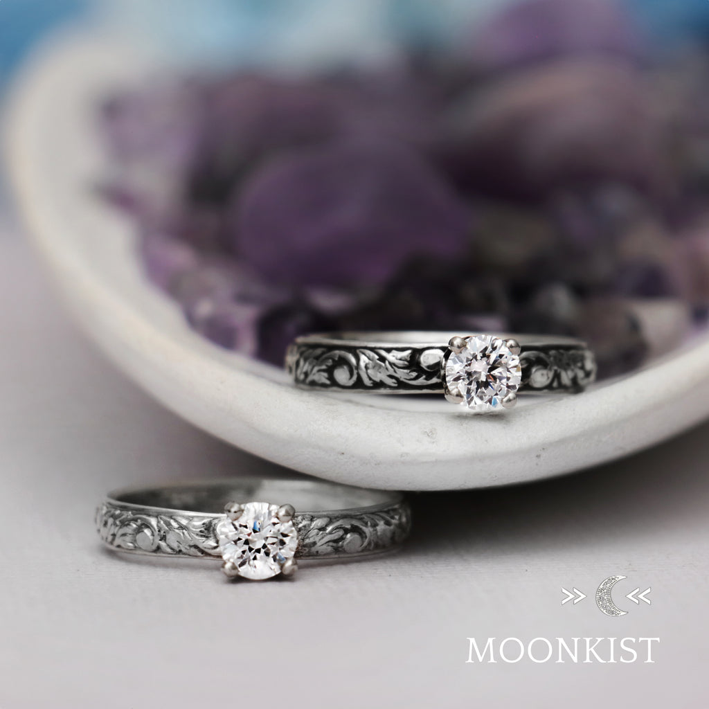 Women's Vine Engagement Ring in Sterling Silver | Moonkist Designs
