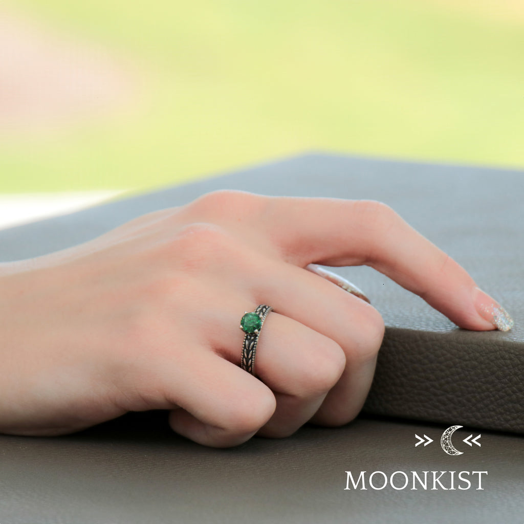 Nature inspired Leaf Engagement Ring | Moonkist Designs | Moonkist Designs