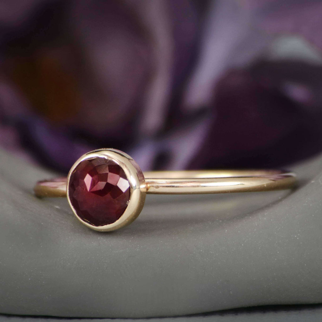 14 K Gold Gemstone Stacking Ring | Moonkist Designs