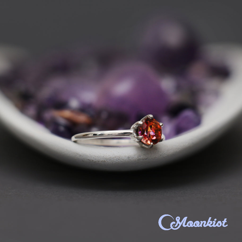 Classic Silver Anastasia Topaz Solitaire Gemstone Ring | Moonkist Designs | Moonkist Designs