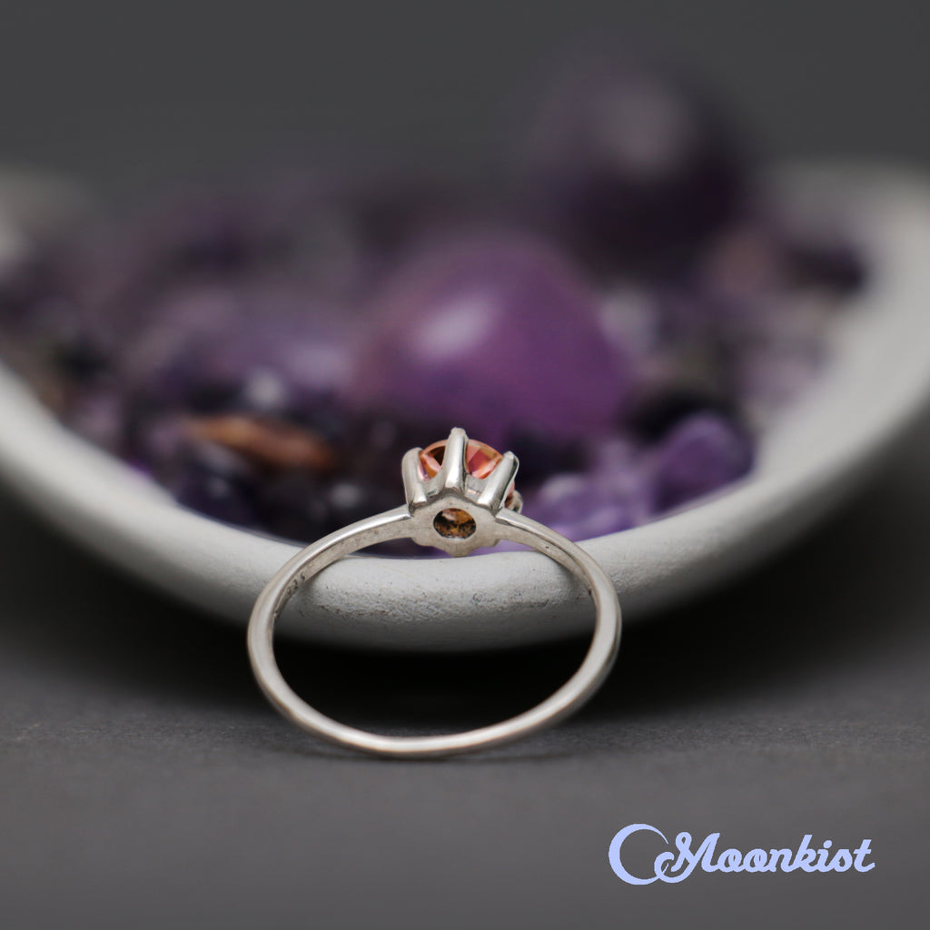 Classic Silver Anastasia Topaz Solitaire Gemstone Ring | Moonkist Designs | Moonkist Designs