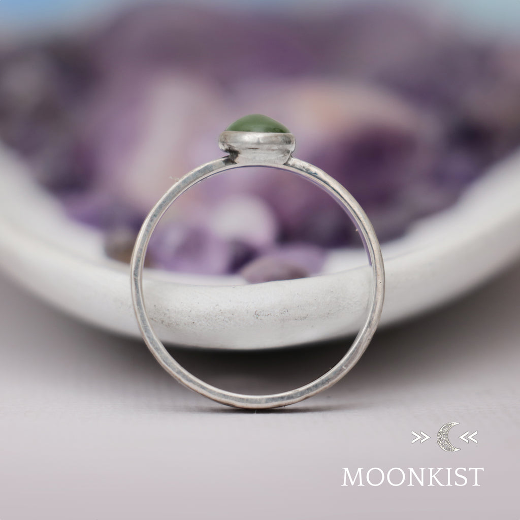 Oval Tree Bark Gemstone Silver Ring  | Moonkist Designs | Moonkist Designs
