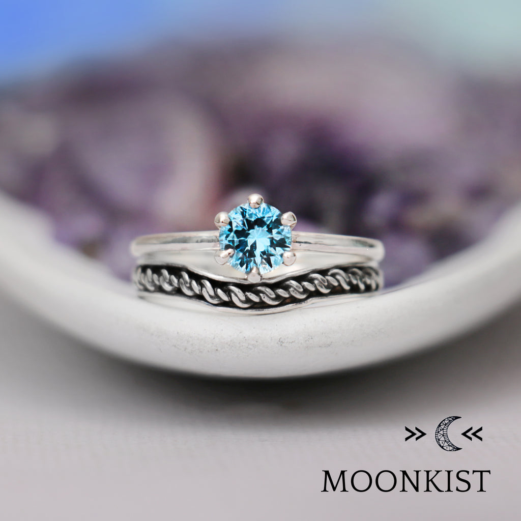 Eternity Trinity Knot Engagement Ring Set| Moonkist Designs | Moonkist Designs
