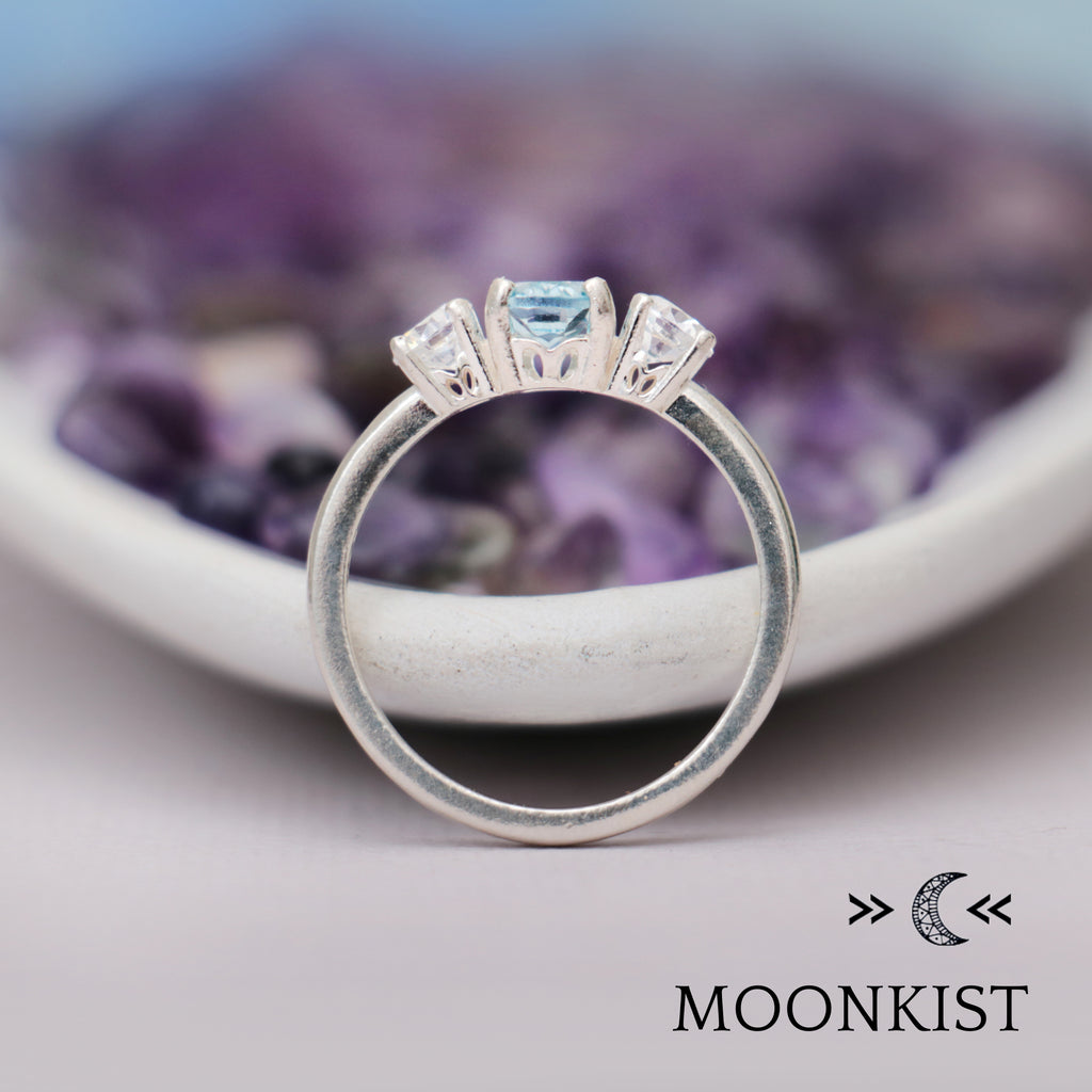 Three Stone Oval Cut Engagement Ring  | Moonkist Designs | Moonkist Designs