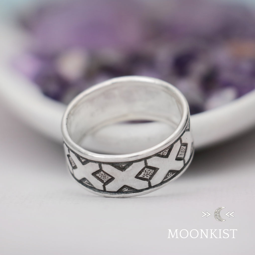 Antique Love Symbol Wedding Band | Moonkist Designs