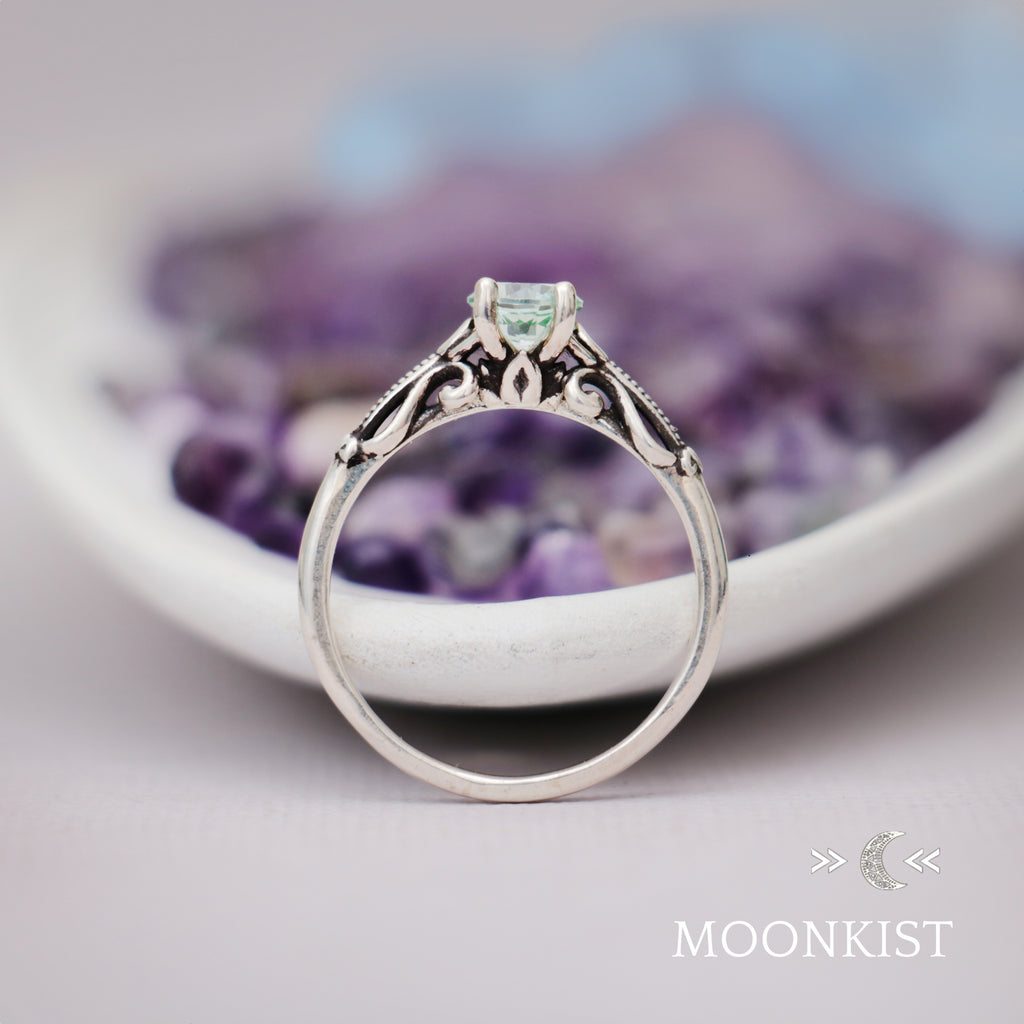 Art Nouveau Scroll Bridal Wedding Ring  | Moonkist Designs | Moonkist Designs