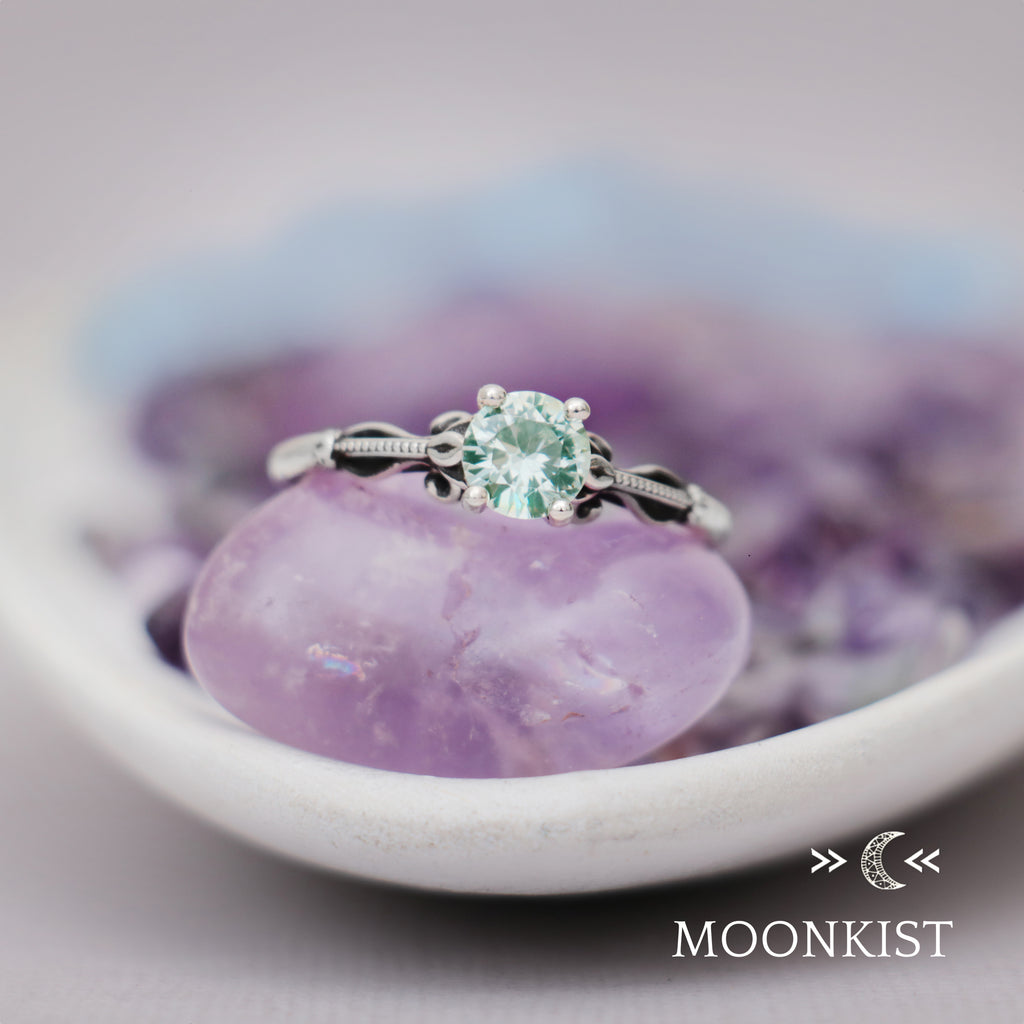 Art Nouveau Scroll Bridal Wedding Ring  | Moonkist Designs | Moonkist Designs