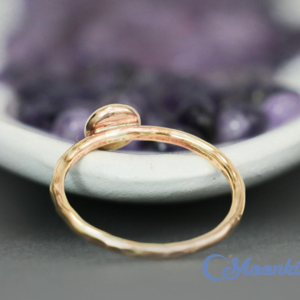 Delicate 14 K Gold Filled Aquamarine Stacking Promise Ring | Moonkist Designs