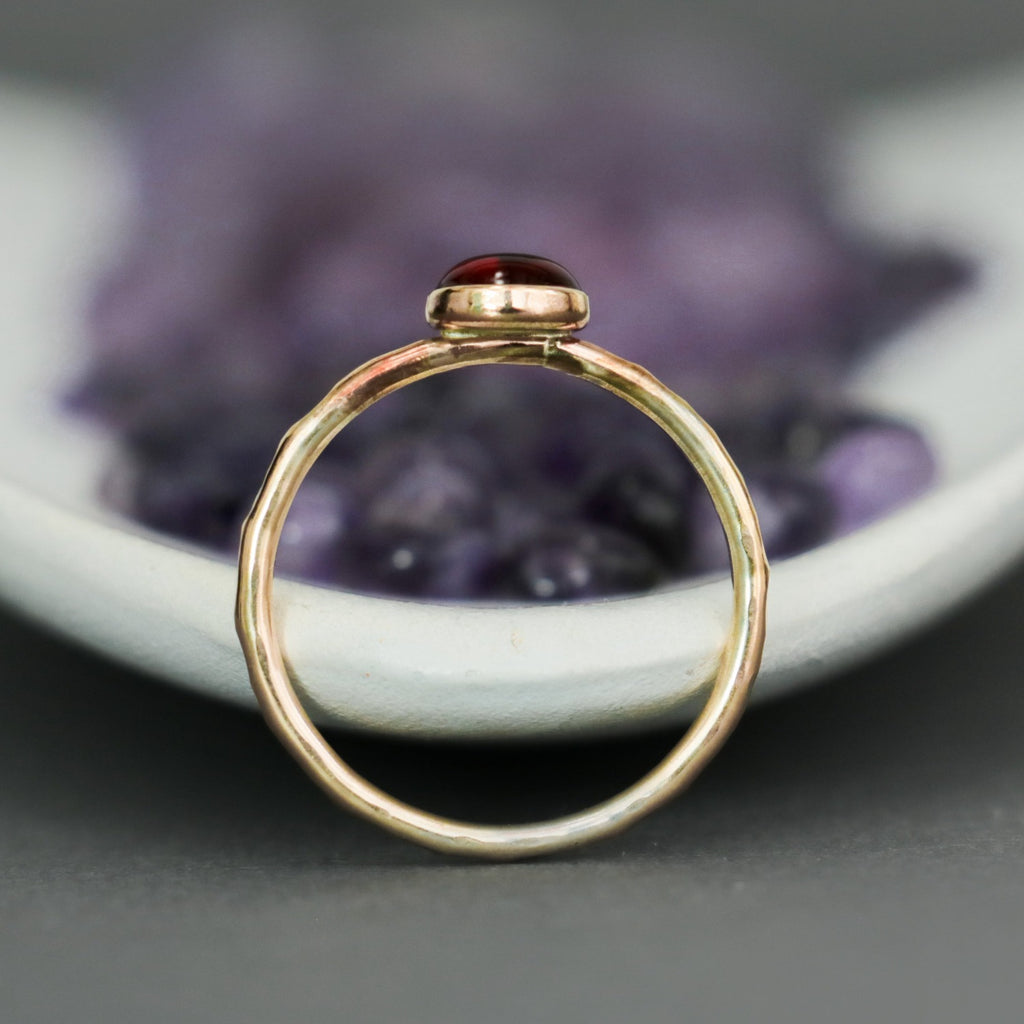 Delicate 14 K Gold Filled Ruby Stacking Promise Ring | Moonkist Designs