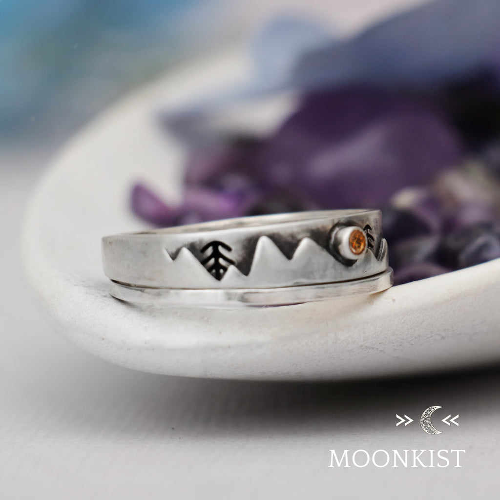 Mountain Engagement Ring Set | Moonkist Designs | Moonkist Designs