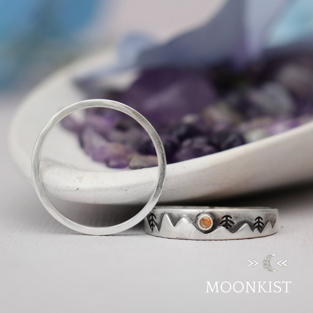 Mountain Engagement Ring Set | Moonkist Designs | Moonkist Designs