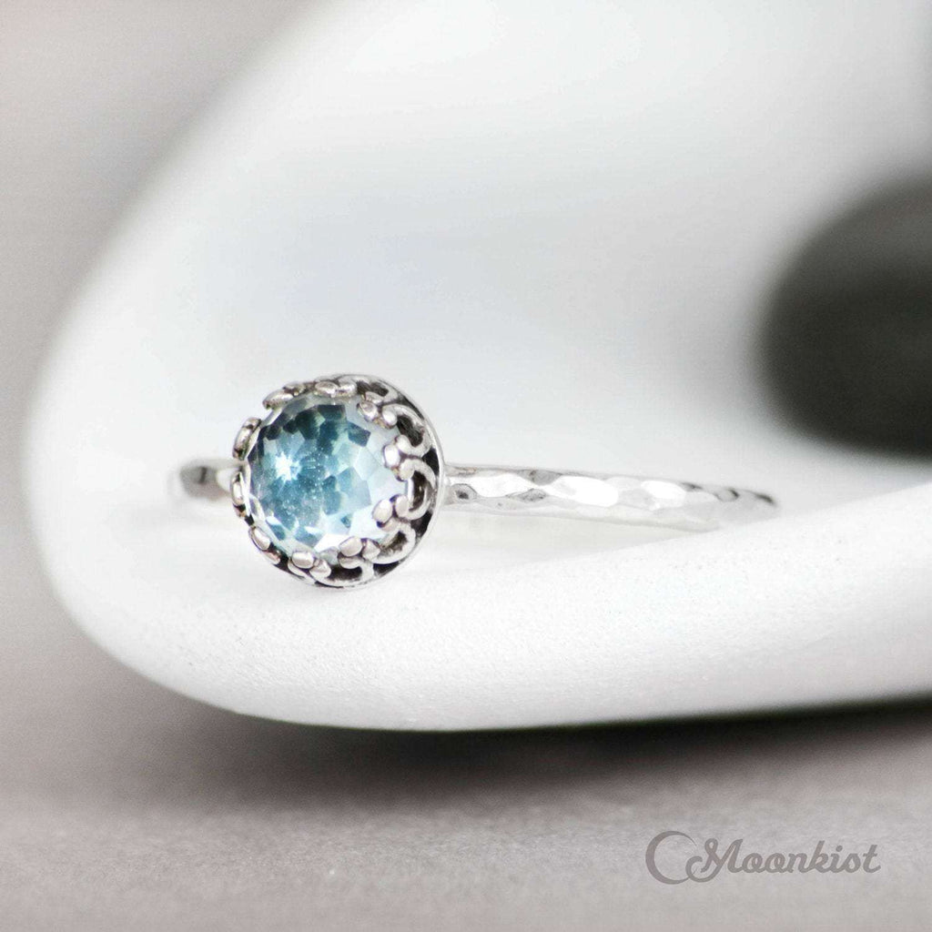 Blue Topaz Promise Ring, December Birthstone | Moonkist Designs