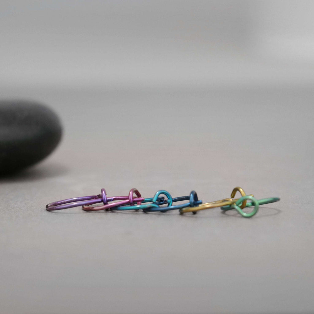 Brightly Colored Niobium Sleeper Hoop Earrings | Moonkist Designs