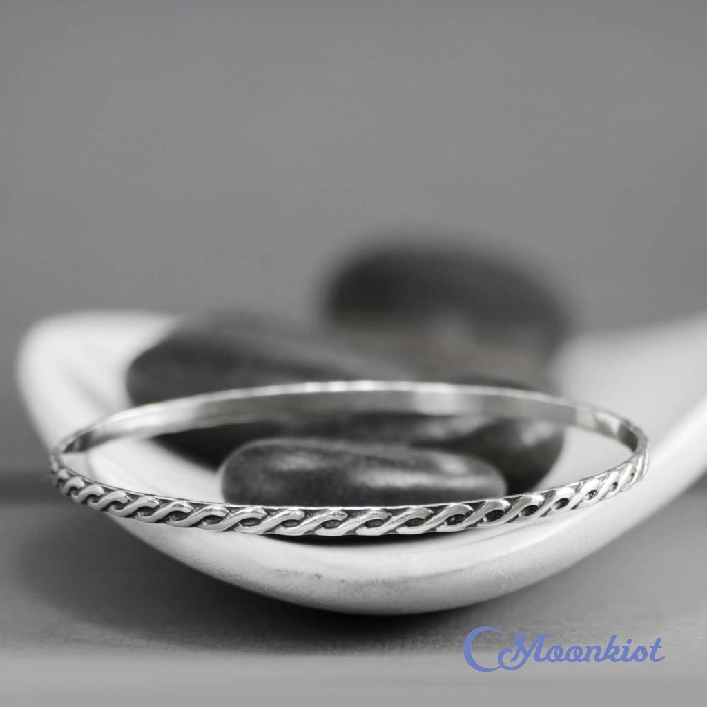 Celtic Silver Bangle Bracelet | Moonkist Designs