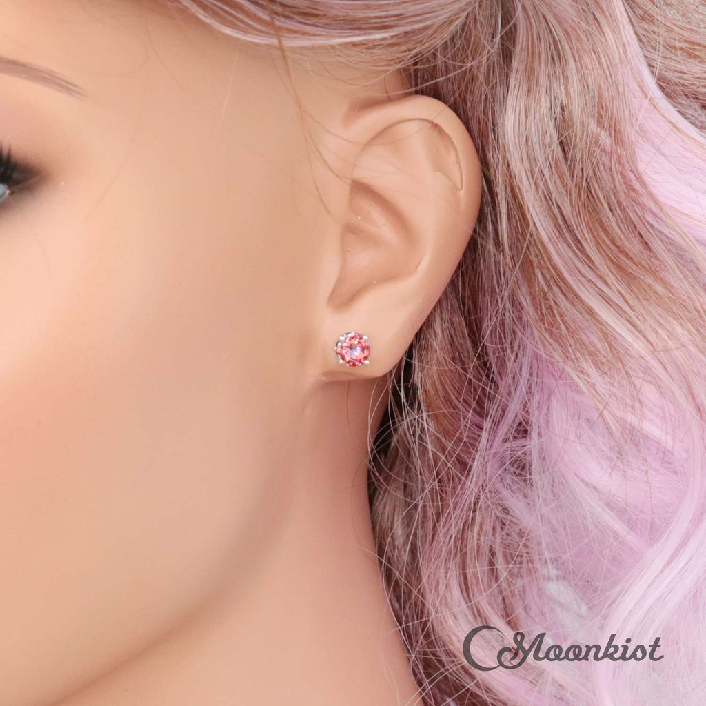 Classic Anastasia Topaz Solitaire Earrings | Moonkist Designs