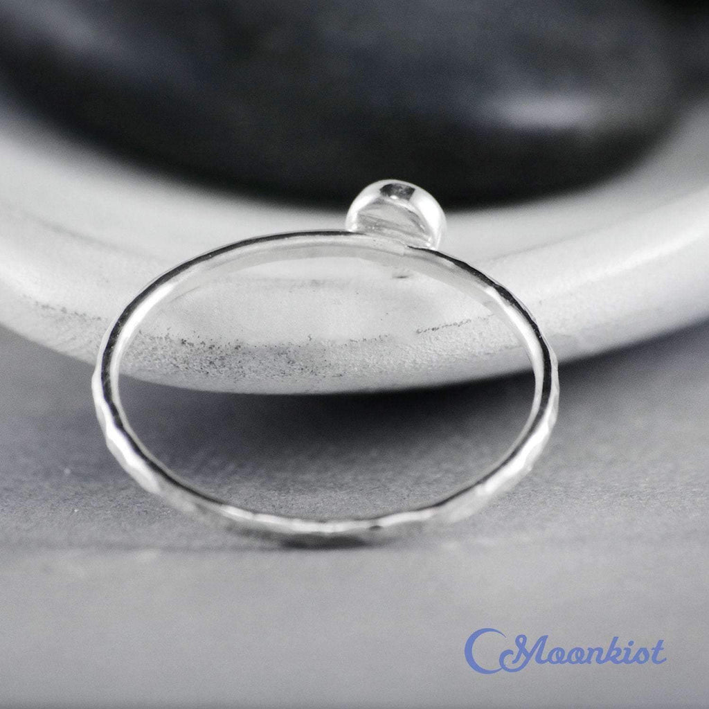 Dainty Silver Opal Pinky Ring | Moonkist Designs
