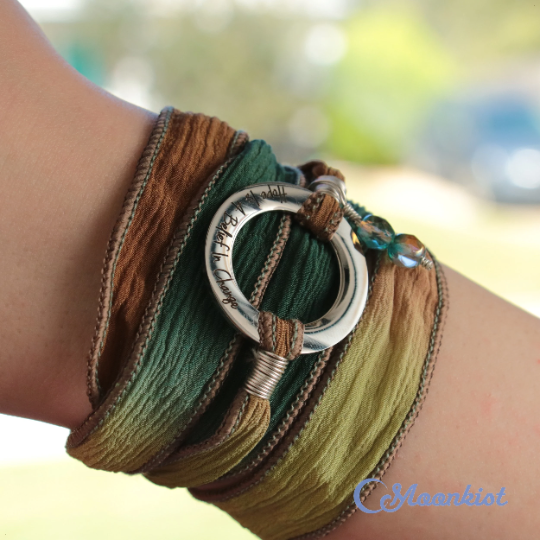 Hope Is A Belief In Change - Encouragement Quote Silk Wrap Bracelet | Moonkist Designs
