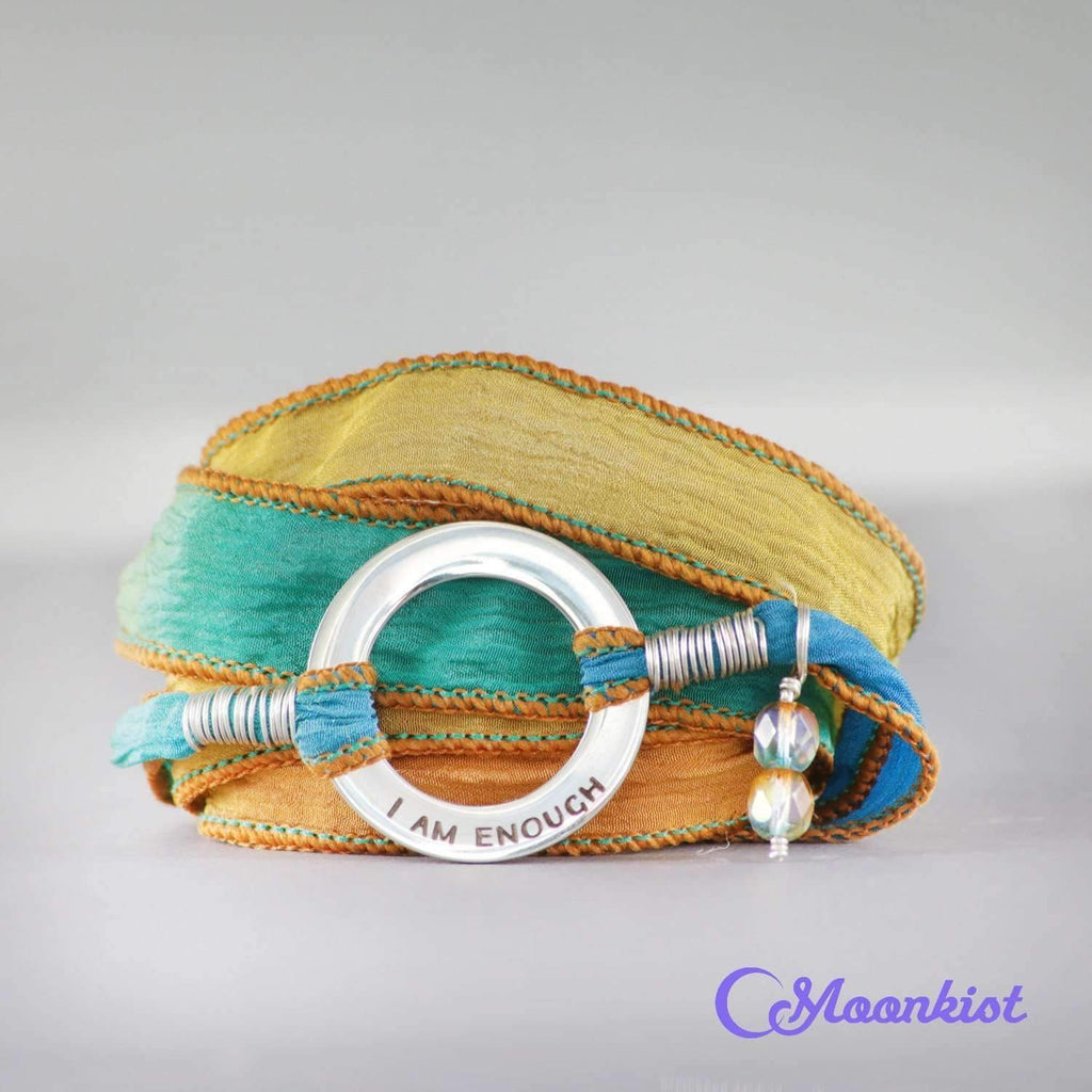 I Am Enough - Affirmation Encouragement Wrap Bracelet | Moonkist Designs