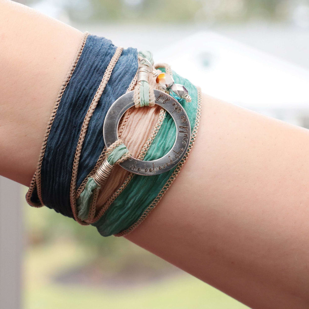 She Believed She Could So She Did - Inspirational Wrap Bracelet | Moonkist Designs