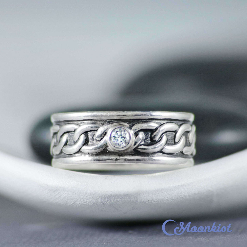 Silver Matching Celtic Ring Set for Couple | Moonkist Designs