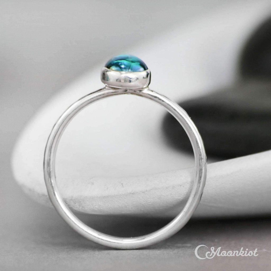 Simple Blue Topaz Gemstone Stacking Ring | Moonkist Designs