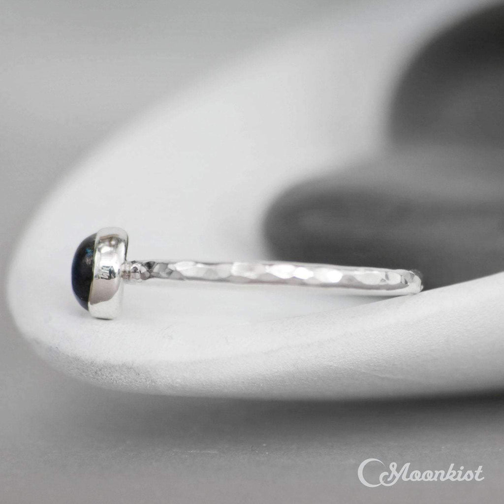 Simple Labradorite Gemstone Stacking Ring | Moonkist Designs