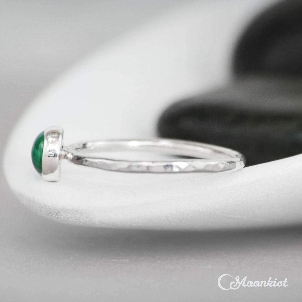 Simple Malachite Gemstone Stacking Ring | Moonkist Designs