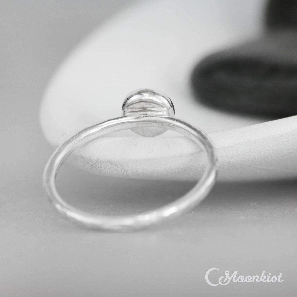 Simple Pearl Gemstone Stacking Ring | Moonkist Designs