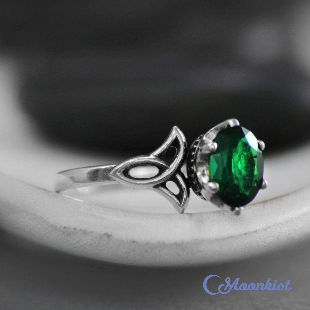 Triquetra Celtic Oval Engagement Ring | Moonkist Designs