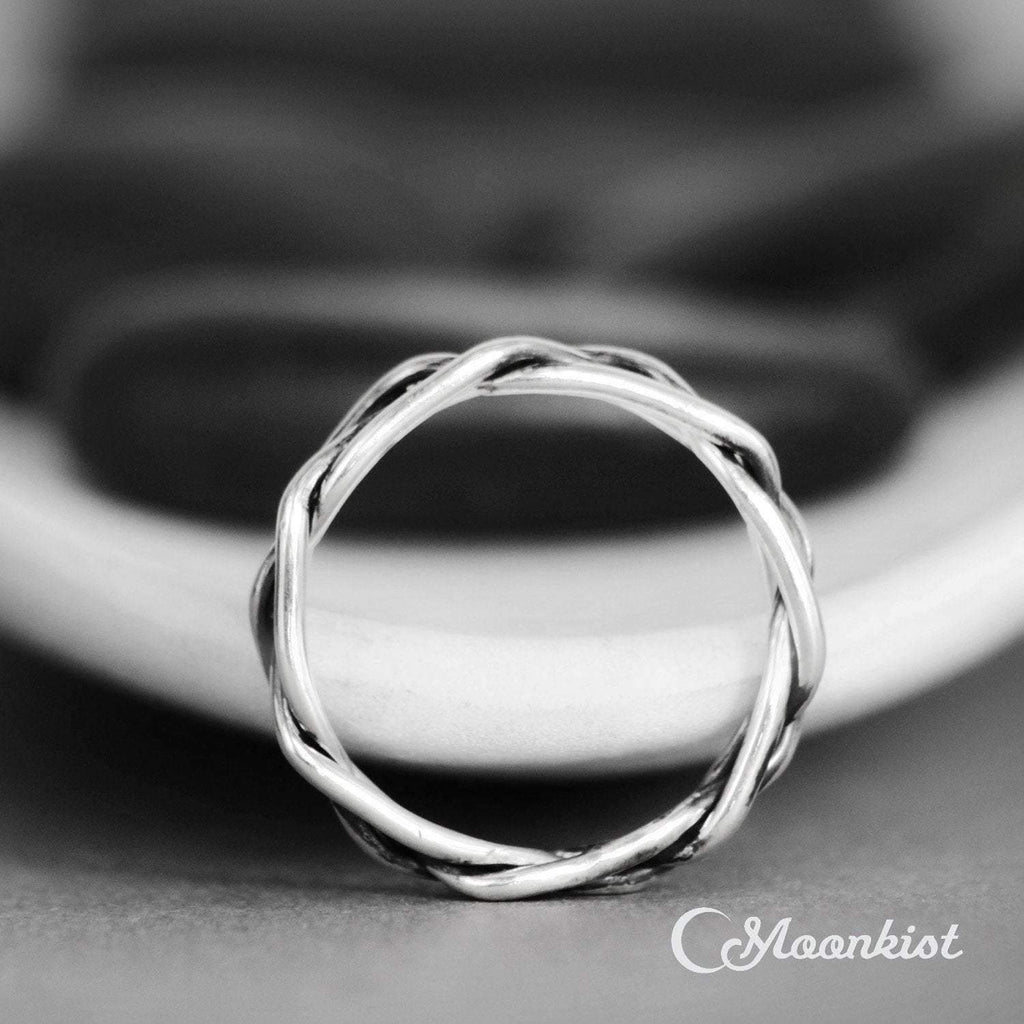 Viking Silver Three-Strand Braid Wedding Band | Moonkist Designs
