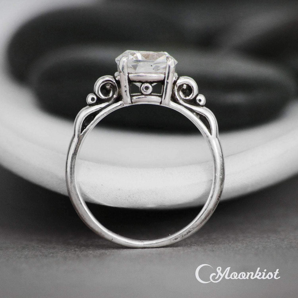 Vintage-Inspired Victorian Scroll Engagement Ring | Moonkist Designs