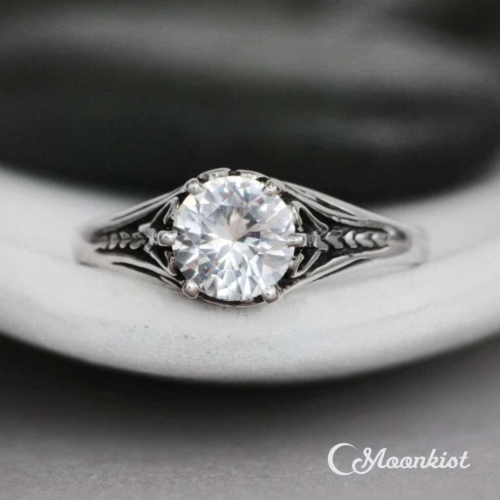 Vintage Sapphire Filigree Engagement Ring | Moonkist Designs